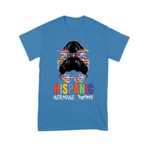 Hispanic Heritage Month Girl Face with Sunglasses & Scarf Featuring Country Flags Unisex Youth