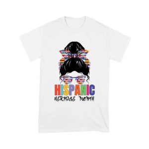 Hispanic Heritage Month Girl Face with Sunglasses & Scarf Featuring Country Flags Unisex Youth