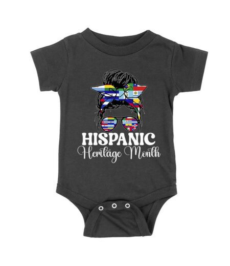 Hispanic Heritage Month Bun & Shades with Latin American Flags Unisex Baby Jersey – Viva Party
