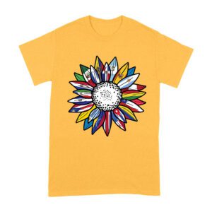 Vibrant Hispanic Heritage Month T-Shirt: Flower Design with Country Flags Unisex Adult