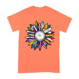 Vibrant Hispanic Heritage Month T-Shirt: Flower Design with Country Flags Unisex Adult