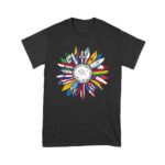 Vibrant Hispanic Heritage Month T-Shirt: Flower Design with Country Flags Unisex Youth – Viva Party