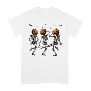 Pumpkin Head Skeleton with Bats