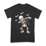 Dabbing Skeleton with Spider Web and Bats - Fun Halloween T-Shirt Unisex Adult – Viva Party