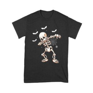 Dabbing Skeleton with Spider Web and Bats - Fun Halloween T-Shirt Unisex Youth – Viva Party