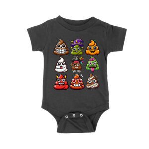 Funny Halloween Poop Faces T-Shirt - Spooky and Silly Unisex Baby Jersey – Viva Party
