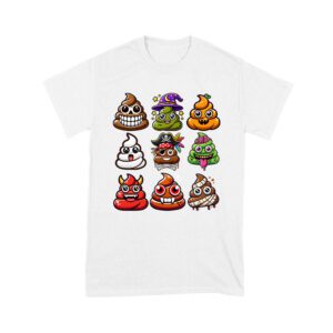 Funny Halloween Poop Faces T-Shirt