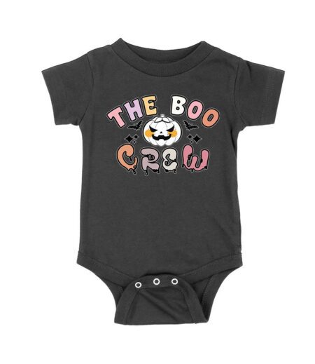 The Boo Crew - White Halloween Pumpkin & Bats Tee Unisex Baby Jersey – Viva Party