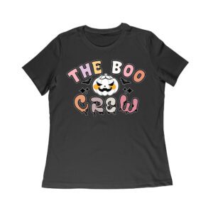 The Boo Crew - White Halloween Pumpkin & Bats Tee Women Relaxed – Viva Party