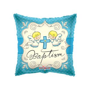 Baby Boy Christening, Baptism Silver & Gold Cross Balloon Bouquet, Baptism Balloon Bouquet (5 Balloons)