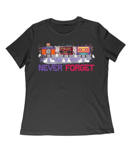 Never Forget - Old Cassette - Camera - and Cassette Piece T-Shirt - Retro Nostalgia Tee for Classic Tech and Vintage Lovers Women Relaxed – Viva Party