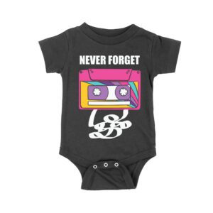 Never Forget - Cassette Piece with Tape T-Shirt - Retro Nostalgia Tee for Vintage Music and Classic Tech Fans Unisex Adult T-Shirt Unisex Baby Jersey – Viva Party