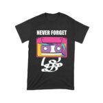 Never Forget - Cassette Piece with Tape T-Shirt - Retro Nostalgia Tee for Vintage Music and Classic Tech Fans Unisex Adult T-Shirt Unisex Toddler – Viva Party