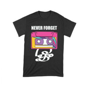 Never Forget - Cassette Piece with Tape T-Shirt - Retro Nostalgia Tee for Vintage Music and Classic Tech Fans Unisex Adult T-Shirt Unisex Toddler – Viva Party