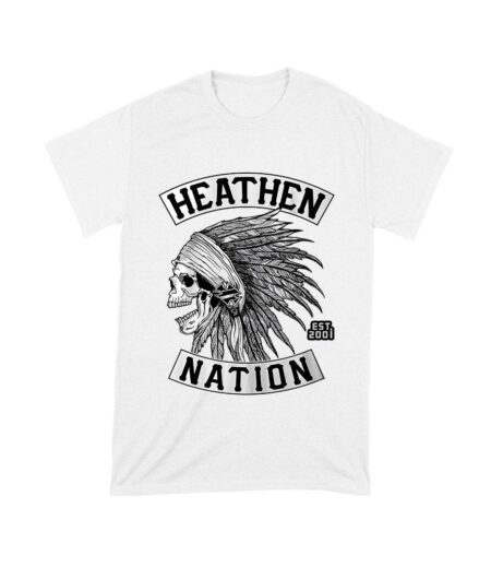 Heathen Nation Red Indian Skull Graphic T-Shirt Established 2001 Unisex Toddler