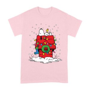 Peanuts Holiday Snoopy and Woodstock Stocking Christmas T-Shirt