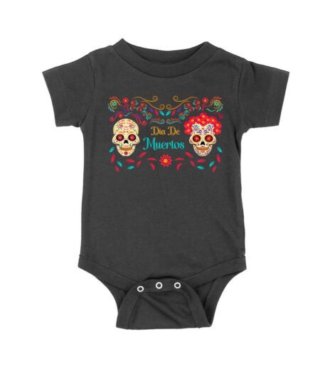 Vibrant Dia de Muertos Sugar Skull T-Shirt ? Colorful Day of the Dead Celebration Design Unisex Baby Jersey – Viva Party