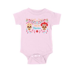 Vibrant Dia de Muertos Sugar Skull T-Shirt ? Colorful Day of the Dead Celebration Design Unisex Baby Jersey