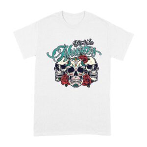 Dia de Los Muertos T-Shirt ? Three Sugar Skulls with Red Roses Day of the Dead Design Unisex Adult