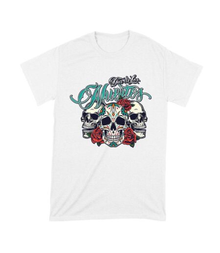 Dia de Los Muertos T-Shirt ? Three Sugar Skulls with Red Roses Day of the Dead Design Unisex Toddler