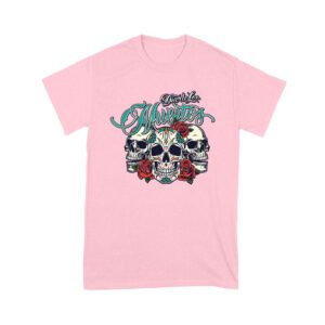 Dia de Los Muertos T-Shirt ? Three Sugar Skulls with Red Roses Day of the Dead Design Unisex Youth