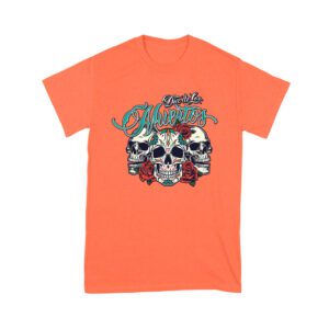 Dia de Los Muertos T-Shirt ? Three Sugar Skulls with Red Roses Day of the Dead Design Unisex Youth