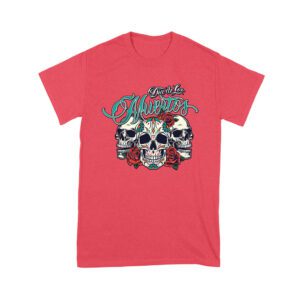 Dia de Los Muertos T-Shirt ? Three Sugar Skulls with Red Roses Day of the Dead Design Unisex Youth