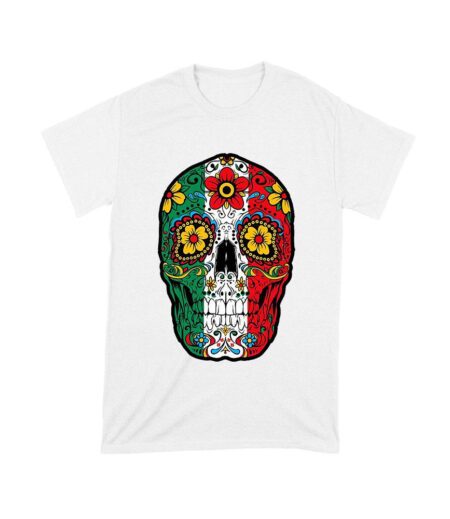 Vibrant Mexican Color Skeleton Skull T-Shirt, Perfect for Dia de Muertos and Day of the Dead Celebrations Unisex Toddler