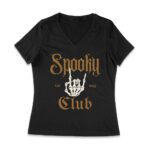 Spooky Club Halloween T-Shirt - Scary, Fun & Stylish Halloween Apparel Women Jersey V-Neck – Viva Party