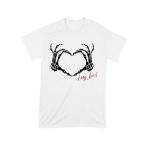 Hey Boo Skeleton Hands Halloween T-Shirt
