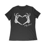 Hey Boo Skeleton Hands Halloween T-Shirt - Cute & Spooky Ghost Costume Tee Women Relaxed – Viva Party