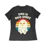 Funny Retro 'This Is Boo Sheet' Halloween Ghost T-Shirt - Cute Spooky Costume Tee for Men, Women, Kids Women Relaxed – Viva Party