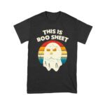 Funny Retro 'This Is Boo Sheet' Halloween Ghost T-Shirt - Cute Spooky Costume Tee for Men, Women, Kids Unisex Youth – Viva Party