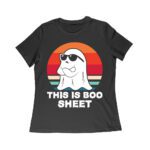 Hilarious 'This Is Boo Sheet' Ghost T-Shirt - Retro Spooky Halloween Costume Tee Women Relaxed – Viva Party