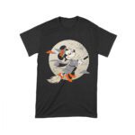 Cute Cartoon Witch Riding Besom T-Shirt - Fun Halloween Moon Background Tee Unisex Toddler – Viva Party