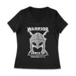 Armor Up Warrior Shirt - Fight Mighty Powers T-Shirt - Ephesians 6:11-12 Christian Battle Armor Tee Women Jersey V-Neck – Viva Party