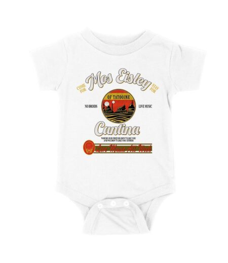 Retro Cantina T-Shirt ? No Droids, Live Music, Outer Space Adventure Graphic Tee Unisex Baby Jersey