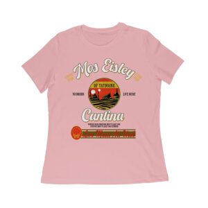 Retro Cantina T-Shirt ? No Droids, Live Music, Outer Space Adventure Graphic Tee Women Relaxed