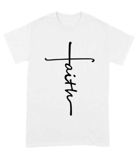 Faith T-Shirt ? Inspirational Graphic Tee, Uplifting Message, Perfect for Daily Wear, Positive Vibes, Motivational Gift Idea for Men and Women Unisex Adult
