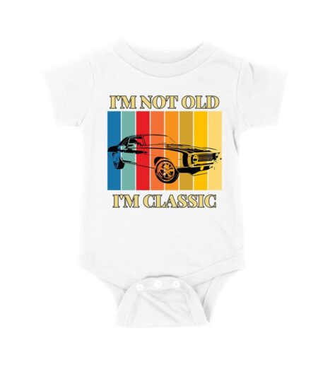 I'm Not Old, I'm Classic" Retro Vintage Car Graphic T-Shirt