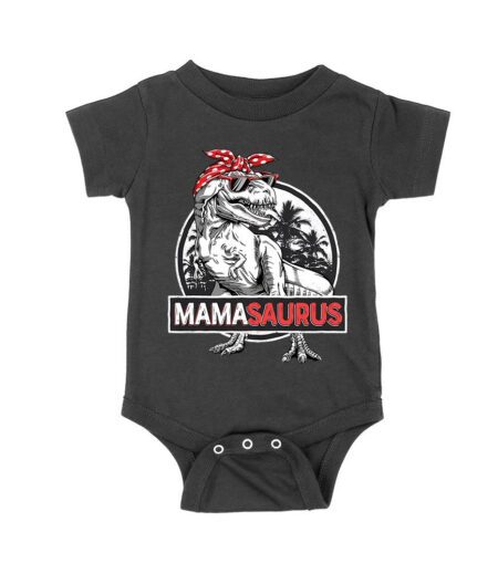 Mama Saurus" Cool Dinosaur T-Shirt - Retro Graphic Tee for Moms, Perfect Mother's Day Gift for Fun-Loving Moms Unisex Baby Jersey – Viva Party