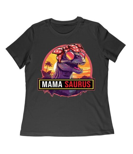 "Mama Saurus" Dinosaur Mom T-Shirt - Fun Retro Vintage Style Tee for Cool Moms and Dino Lovers Women Relaxed – Viva Party