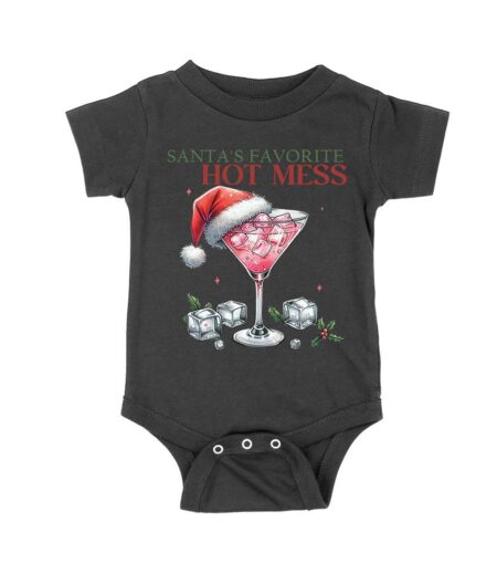 Santa's Favorite Hot Mess" Christmas T-Shirt ? Funny Holiday Shirt for the Festive Season, Perfect Unisex Baby Jersey – Viva Party