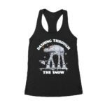 Star AT-AT Dashing Through the Snow Graphic T-Shirt ? Fun Festive Holiday Apparel Women's Racerback Tank Top – Viva Party