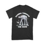 Star AT-AT Dashing Through the Snow Graphic T-Shirt ? Fun Festive Holiday Apparel Unisex Youth – Viva Party