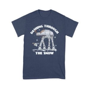 Star AT-AT Dashing Through the Snow Graphic T-Shirt ? Fun Festive Holiday Apparel Unisex Youth