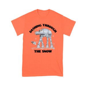 Star AT-AT Dashing Through the Snow Graphic T-Shirt ? Fun Festive Holiday Apparel Unisex Youth