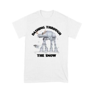 Star AT-AT Dashing Through the Snow Graphic T-Shirt ? Fun Festive Holiday Apparel Unisex Youth