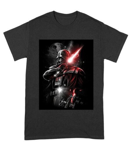 Star Wars Darth Vader Lightsaber Portrait T-Shirt - Striking Sci-Fi Graphic Tee for Galactic Fans Unisex Adult – Viva Party