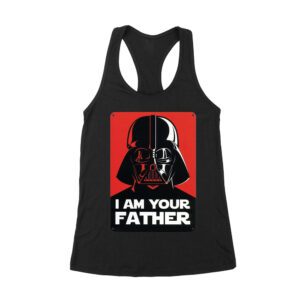Star Wars Darth Vader I Am Your Father Dark Portrait T-Shirt - Iconic Sci-Fi Graphic Tee for Galactic Fans Women's Racerback Tank Top – Viva Party